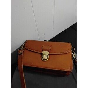 Vintage Boulder Ridge Leather Small Purse Shoulder 8x6x3 Brown